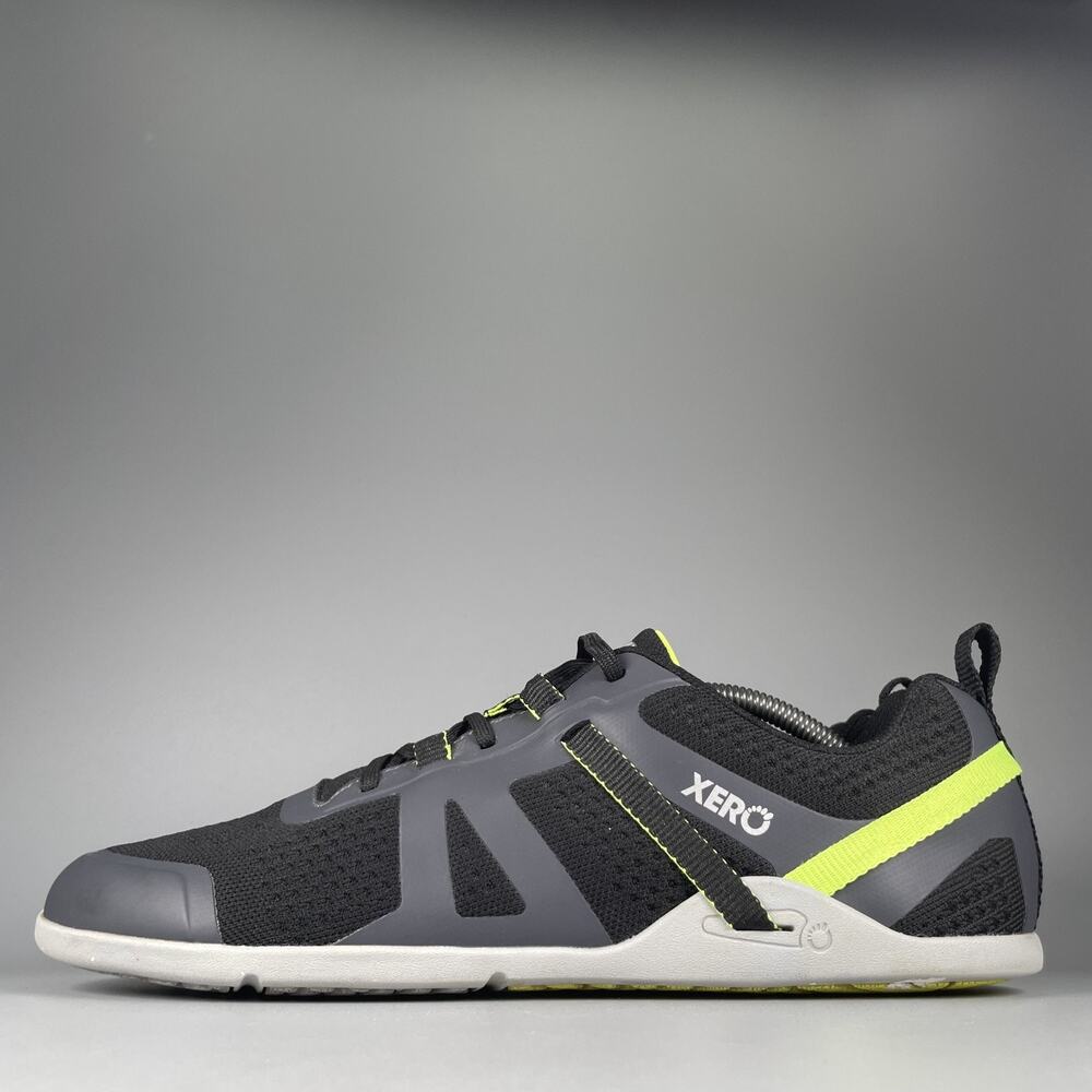 Xero Shoes Prio Perform Mens Size 12 Black Gray Neon Minimalist Barefoot Running